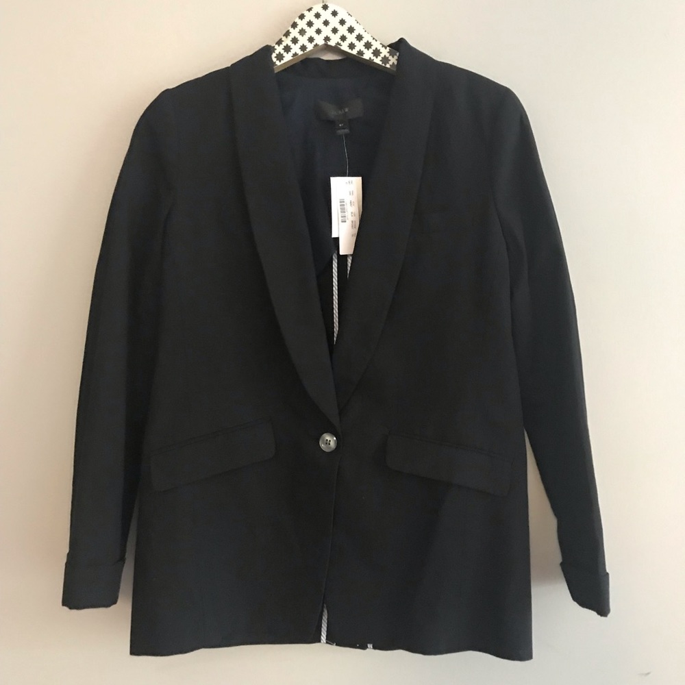 J. Crew Tall Unstructured Blazer in Cotton-Linen